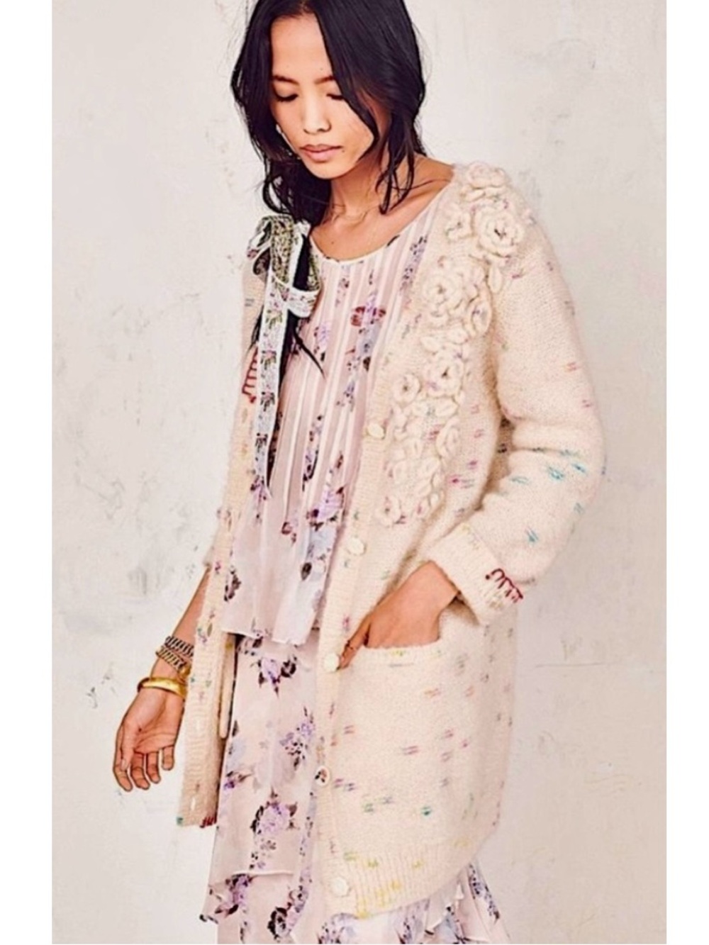 LoveShackFancy Emmanuelle Long Cardigan XS